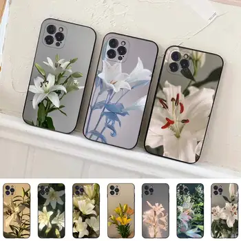 Lily Flowers Калъф за телефон за iPhone 14 11 12 13 Mini Pro Max 8 7 6 6S Plus X SE 2020 XR XS Funda Case
