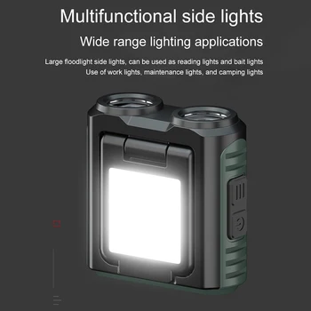 Външен LED фар тип-C зареждане на сензора за движение Cap Clip On Light За открит къмпинг Бягане Колоездене Риболов