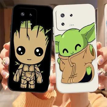 Marvel Groot Baby Yoda Калъф за телефон за Xiaomi 13 12 12S 11 11T 10 10S 9 9SE 8 8SE Pro Ultra Lite Цвят Течен калъф Funda Shell