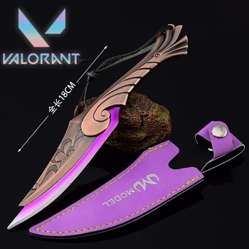 Valorant Weapon Ignite Fan 18cm Melee Weapon Model Metal Game Peripheral Uncut Blade Samurai Sword Ornaments Toys Gifts For Boys