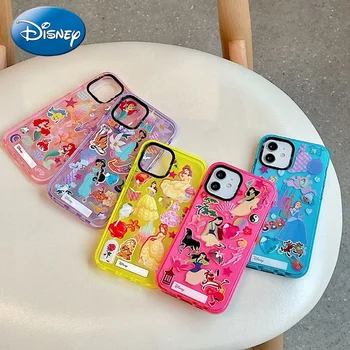 Disney Princess Phone меки защитни капаци за iPhone 13 12 11Pro Max Mini X XR 7 8 Plus SE TPU мобилен удароустойчив капак