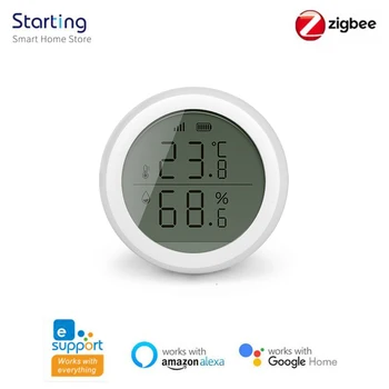 EWelink Zigbee Сензор за температура и влажност Вътрешен хигрометър Термометър Детектор APP Дистанционно управление Smart Home