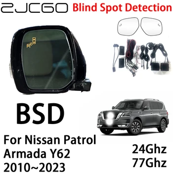 ZJCGO Car BSD радарна предупредителна система Blind Spot Detection Предупреждение за безопасно шофиране за Nissan Patrol Armada Y62 2010 ~ 2023