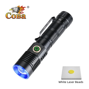 COBA Силно бяло лазерно мащабируемо фенерче Type-C акумулаторно преносимо фенерче за осветление на дълги разстояния