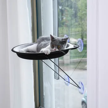 Стенен котешки хамак Creative със смукателна чаша Подвижно легло за домашни любимци Меки легла за котешки седалки Заек