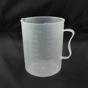 1000ml пластмасова прозрачна измервателна чаша Градуиран лабораторен тест Liquid Measure Tool Lot