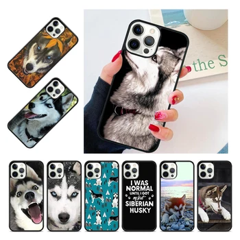 Animal Husky кученце Калъф за телефон за iPhone 15 14 13 12 Pro Max mini 11 Pro Max XS X XR 6S 7 8 Plus SE 2020 Coque Shell
