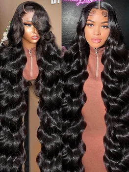 13x4 Body Wave Lace Front Human Hair Wig 13x6 Hd Lace Frontal Wig 40inch Transparent Glueless Wig Preplucked Brazilian Hair Wigs