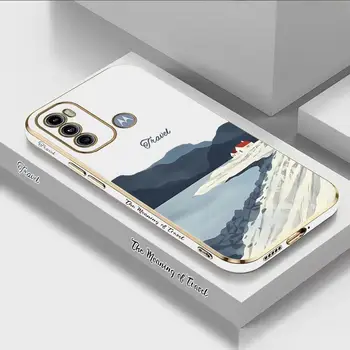Iceland Beauty Луксозен калъф за телефон за Motorola Moto G60 G50 G53 G52 G42 G30 G20 G22 G52 E20 G9 Play Cover