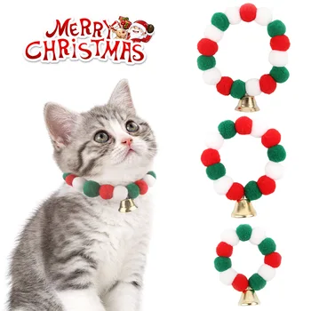 Търговия на едро Коледа сладък котка яки & води със стилен дизайн мек материал Collare Чихуахуа коте аксесоари котка огърлица