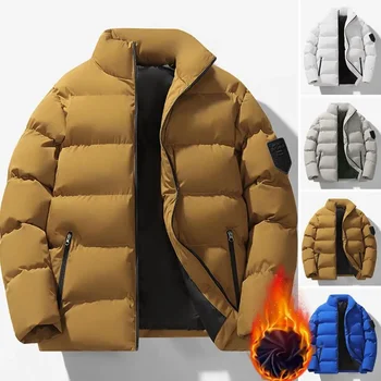 2023 Ново пристигане Зимни пухени якета Мъжко палто Мода Сгъстяване на топли палта за мъже Черна парка с качулка