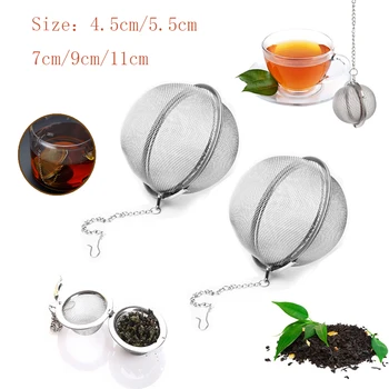 1-5pc чай подправка цедка подправка топка окото билкова топка от неръждаема стомана чайник заключване чай филтър за многократна употреба диаметър 4.5-11cm