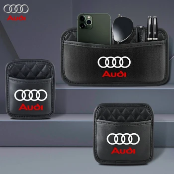 PU кожен автомобил за съхранение на джоб седалка облегалка / врата / централна конзола организатор за Audi SLINE A4 B8 B6 B9 B7 A3 8P 8В 8Л А6 С7 Ц6 Ц5 К5 Р