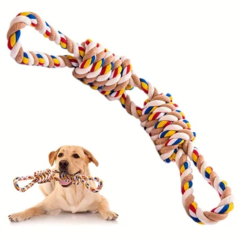 40cm Pet Indestructible Toy For Medium Large Dogs Tough Nature Cotton Rope Puppy Toy Dog Antistress Fidget Toy Dog Toothbrush