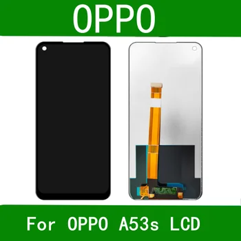 Оригинален черен 6.5 инча За Oppo A53 2020 CPH2127 / Oppo A53s 2020 LCD дисплей сензорен екран дигитайзер събрание