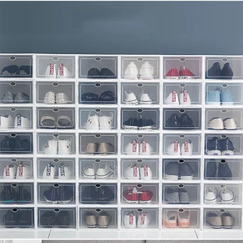 японски PP минималистичен прозрачен обувки кутия домакински прахоустойчив и анти-окисляване чекмедже обувки кутия за съхранение