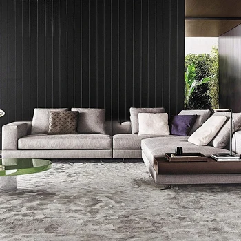 Модерен италиански минималистичен диван хол Фамилна вила с наложница памук модулни дивани Para El Hogar мебели комплект