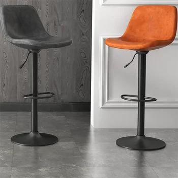 Lounge Counter Стол бар стол Завъртете модерен въртящ се облегалка бар стол Начало дизайнер метал Nordic Рон Сила Предмети от бита