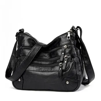 Чанти за жени 2023 Нови луксозни чанти Много джобни големи чанти с кръстосано тяло Pu кожа Дамски чанти с висок капацитет Дизайнерски чанти