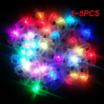  1 ~ 5PCS комплект Цветни малки LED светлини крушки Хартиен балон фенер декор вградена батерия за сватбено парти за рожден ден