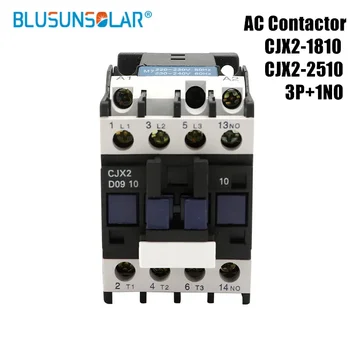 BLUSUNSOLAR CJX2 LC1 AC контактор 18A 25A 3 фаза 3-полюсен NO напрежение на бобината 220V 380V 50 / 60Hz Din шина монтирани 3P + 1NO нормално отворен