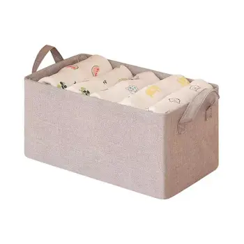 Z4338 Кутия за съхранение на дрехи плат памук и бельо сгъваема кошница за съхранение артефакт