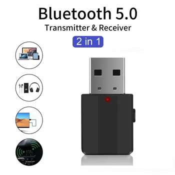 Нов 5.0 Bluetooth предавател приемник мини 3.5Mm Aux стерео безжичен музикален адаптер за кола радио телевизия Bluetooth слушалка FE035-1
