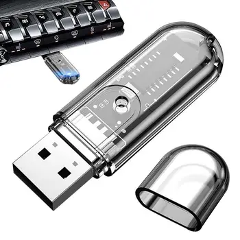 Plug And Play USB адаптер Здрав преносим USB 5.3 приемник аудио адаптер Високоскоростен адаптер за приемане на музика в колата
