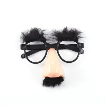 Hot1Pcs Фалшив нос вежди мустаци клоун фантазия обличане костюм подпори забавно парти услуга очила на едронови горещи продажба