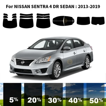 Предварително изрязана нанокерамика кола UV стъкло Tint Kit Автомобилно фолио за прозорци за NISSAN SENTRA 4 DR SEDAN 2013-2019
