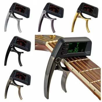 Professional китара Capo тунер 2 в 1 бърза промяна ключ клип-на електрическа китара Capo тунер LCD екран издръжлив