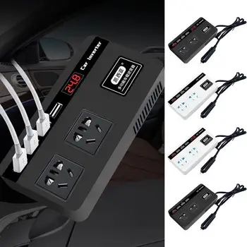 200W инвертор за мощност на автомобила 12V / 24V TO 220V бързо зареждане конвертор USB зарядно инвертор за IPad RV SUV за авто мобилен телефон маса
