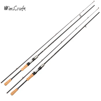 WinsCraft Ultralight High Carbon Lure Fishing Rod 1.8m2.1m2.4m Super Hard Spinning Baitcasting Fishing Rod 2Section Power ML