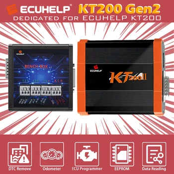 ECUHELP KT200 Gen2 KT200II Пълна версия Добавяне на гумена кутия 2024 НОВ ECU програмист Поддръжка на ECU чип тунинг DTC OBD/BOOT/BDM/JTAG
