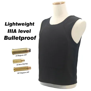 Бронежилетка дрехи IIIA ниво ултра-удобни леки скрити скрити вътре носят меки анти-куршум T риза облекло