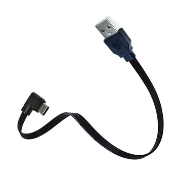 Ъглов компютърен конектор за връзка тип C, плосък USB 2.0, подобен кабел за данни, USB C-тип, 0.1 m/0.2 m/0.3M/0.5M/1M