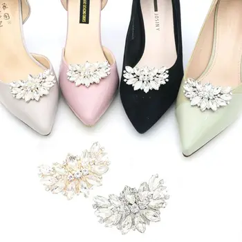 1PC Дама кристали Щипки за обувки Сватбена булка кристални обувки декорация жени висок ток сексапил бижута обувки декорации