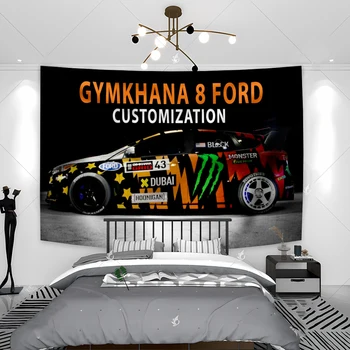 Hoonigans състезателна кола банер полиестерен печат гараж или външна декорация стена висящ гоблен
