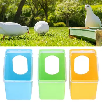 Ново оборудване за хранене с вода Кутия за купа за хранене Пластмасов контейнер за папагали Хранилка за птици Хранилка за гълъби Дозатор за храна
