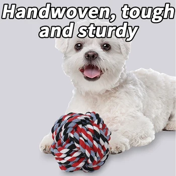 6pcs памук въже куче играчки за кученце големи средни кучета неразрушим ухапване устойчиви зъби-почистване дъвчене домашни играчки