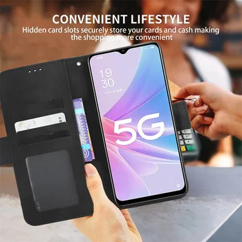 Отнася се до Samsung Galaxy A05 4G телефон случай кожен портфейл Multi карта слот кожата PU за Galaxy A05 SM-A055F магнитен телефон случай