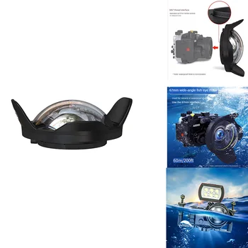 Търговия на дребно за SLR камера 67Mm преносим водоустойчив широкоъгълен купол порт обектив корпус случай подводни гмуркане части