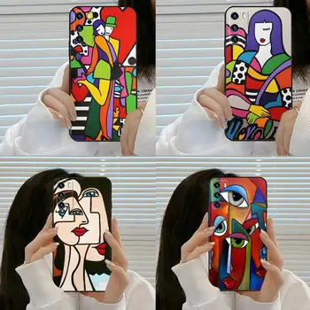 Picasso абстрактно изкуство живопис телефон случай за Huawei P 40 30 20 10 Pro Plus Lite Psmart 2019 2020 Y5 Prime 2018 Y 5 6