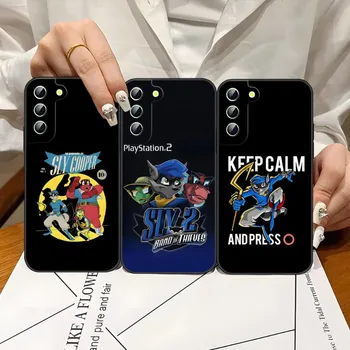 Cartoon Sly Cooper калъф за телефон за Samsung Galaxy S23 S21 S22 S20 S30 Ultra Fe S10 S8 S9 Забележка 20 10 Pro Plus заден капак
