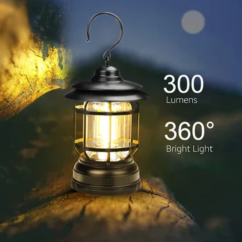 30COB къмпинг светлини открит водоустойчив кон ретро палатка осветление светлина за градина улица USB аварийна лампа батерия 600LM