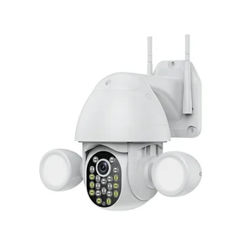 3MP Tuya прожектор двор осветление камера открит човешки проследяване наводнения осветление камера за Google Home EU Plug