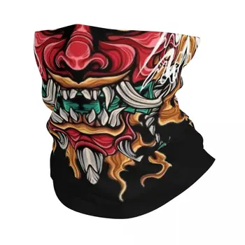 Oni маска японска култура изкуство бандана врата маншет отпечатани самурай маска обвивка шал топли шапки колоездене за мъже жени възрастни