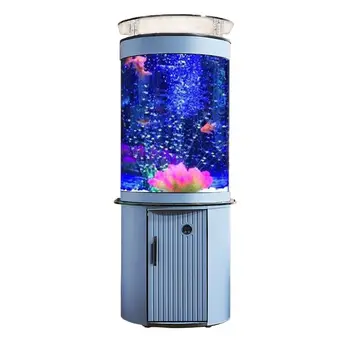 Половин кръгло дъно филтър стъклен резервоар, хол, домакинство екологична вода промяна свободна стена аквариум