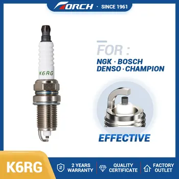Висококачествена запалителна свещ TORCH K6RG Candle за Champion RC10MCC за ZFR6V-G IFR6Q-G Запалителна система Авто резервни части