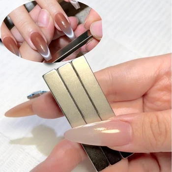 10cm котешко око нокти магнитен блок 2PC комбинация магнити за UV гел 3D линия лента ефект многофункционален магнит борда нокти инструмент *